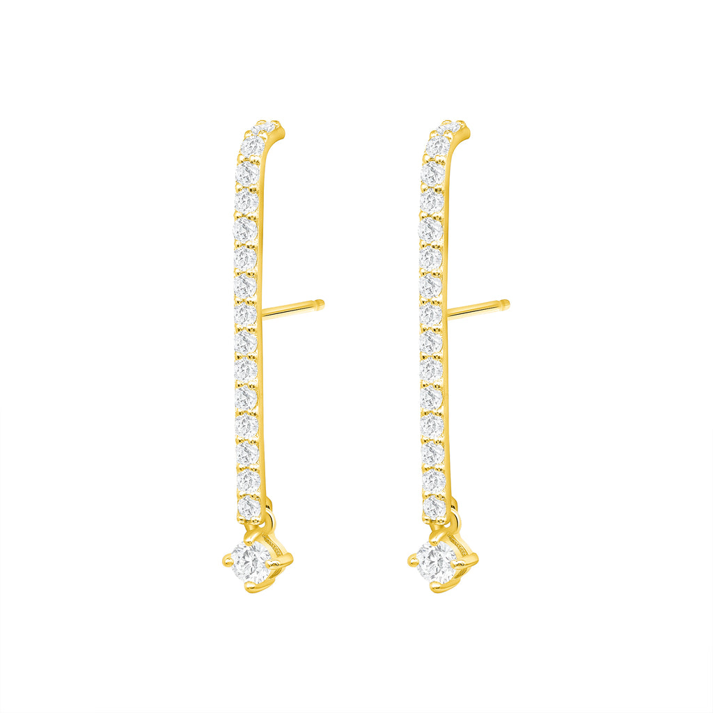 diamond drop earring 0.21 14k gold vardui kara