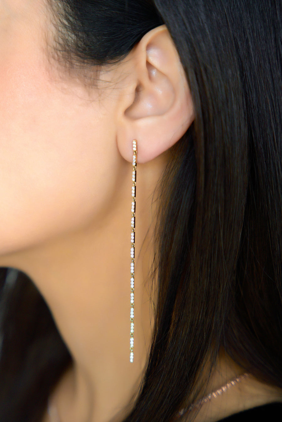 long diamond drop earring vardui kara