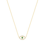 diamond evil eye bracelet with emerald 14 karat gold vardui kara