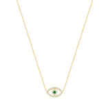 diamond evil eye bracelet with emerald 14 karat gold vardui kara