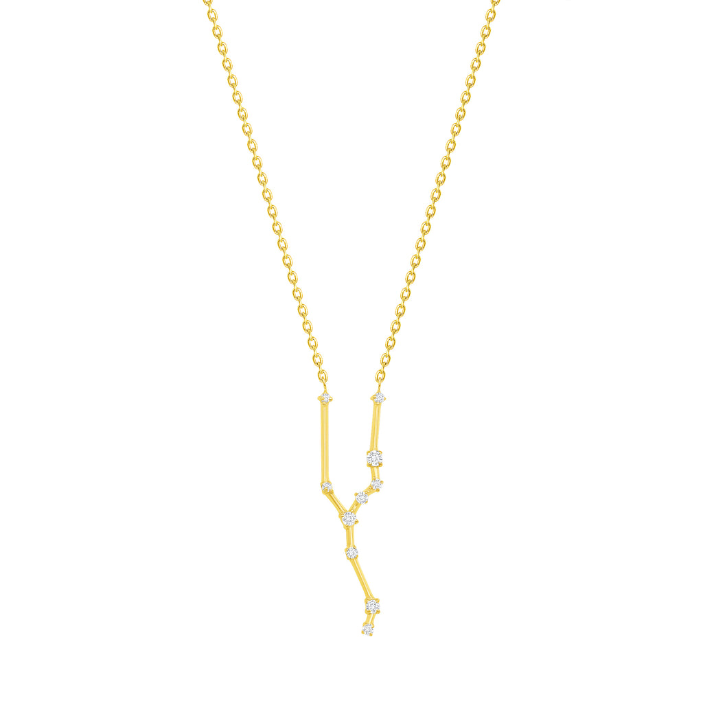 taurus necklace with diamonds 14 karat gold vardui kara