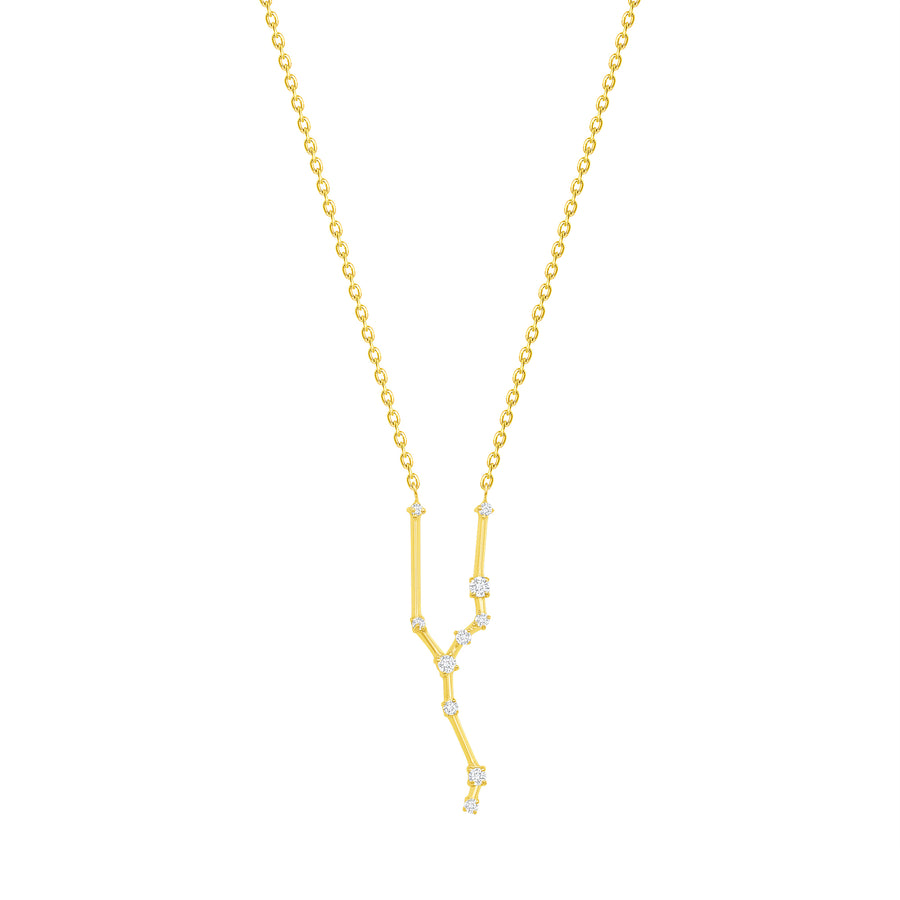 taurus necklace with diamonds 14 karat gold vardui kara