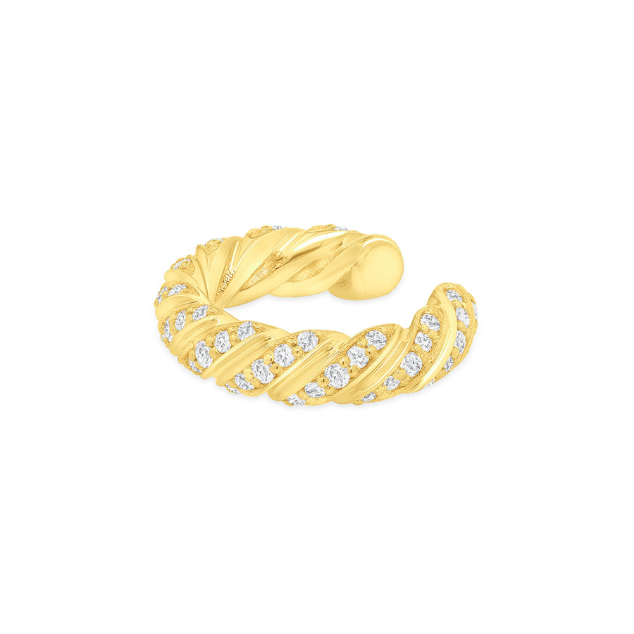 diamond rope cuff earring vardui kara 14 karat gold