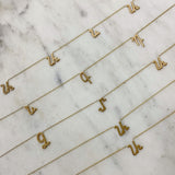 spaced letter necklace