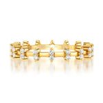 Mini Merlon Diamond Ring 18K Yellow Gold