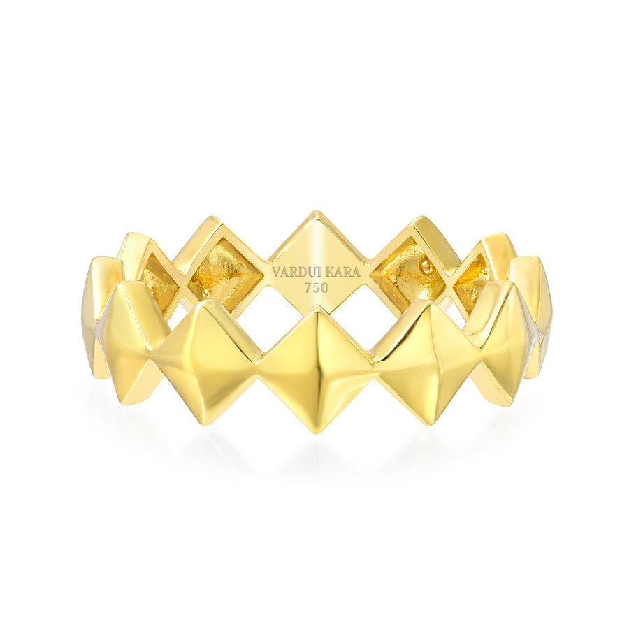 18k Gold Victorious Tattoo Ring