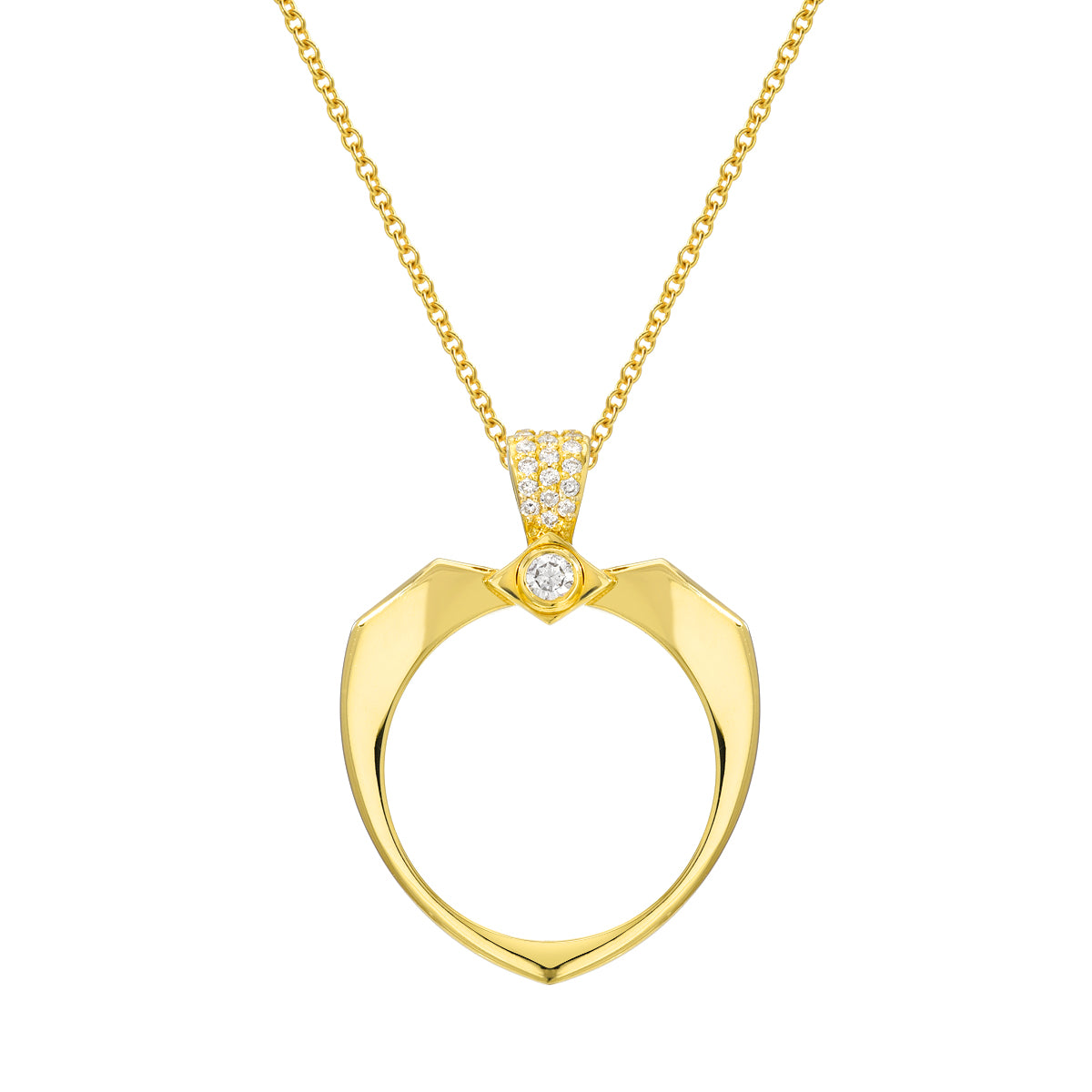 Gold Heart Pendant Necklace