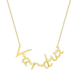 letter pendant necklace gold