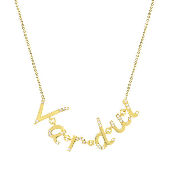 letter pendant necklace gold