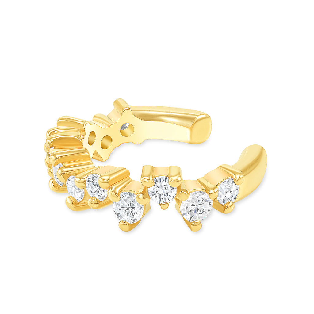 freeform constellation diamond ear cuff in 14 karat gold vardui kara
