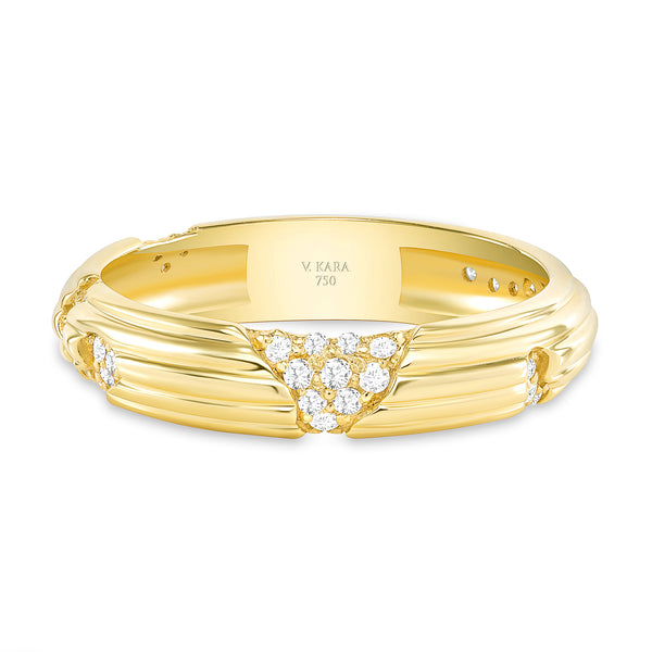 18k gold ring with diamonds