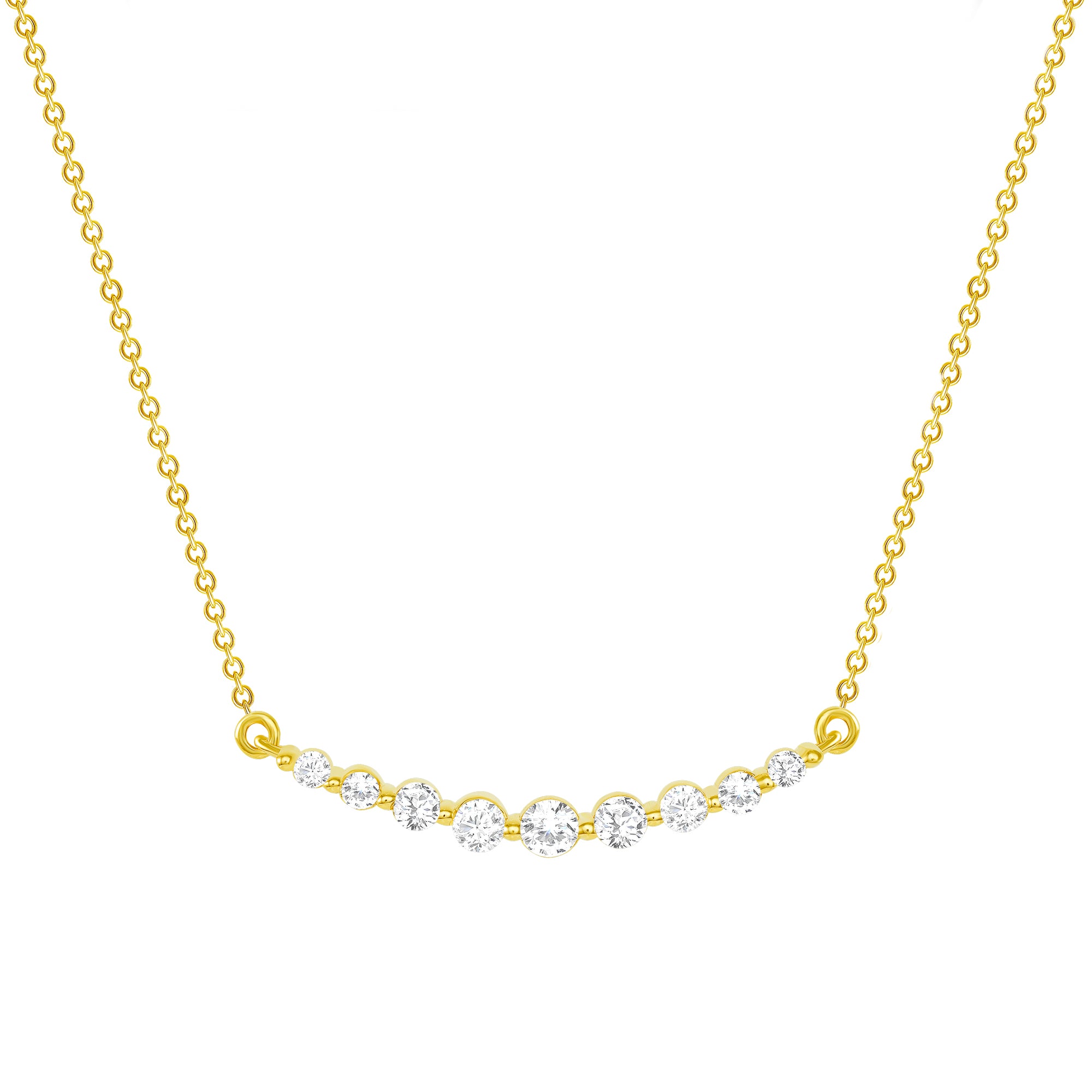 diamond crescent necklace