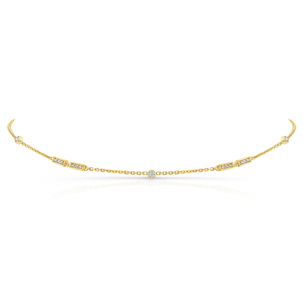 gold diamond choker necklace