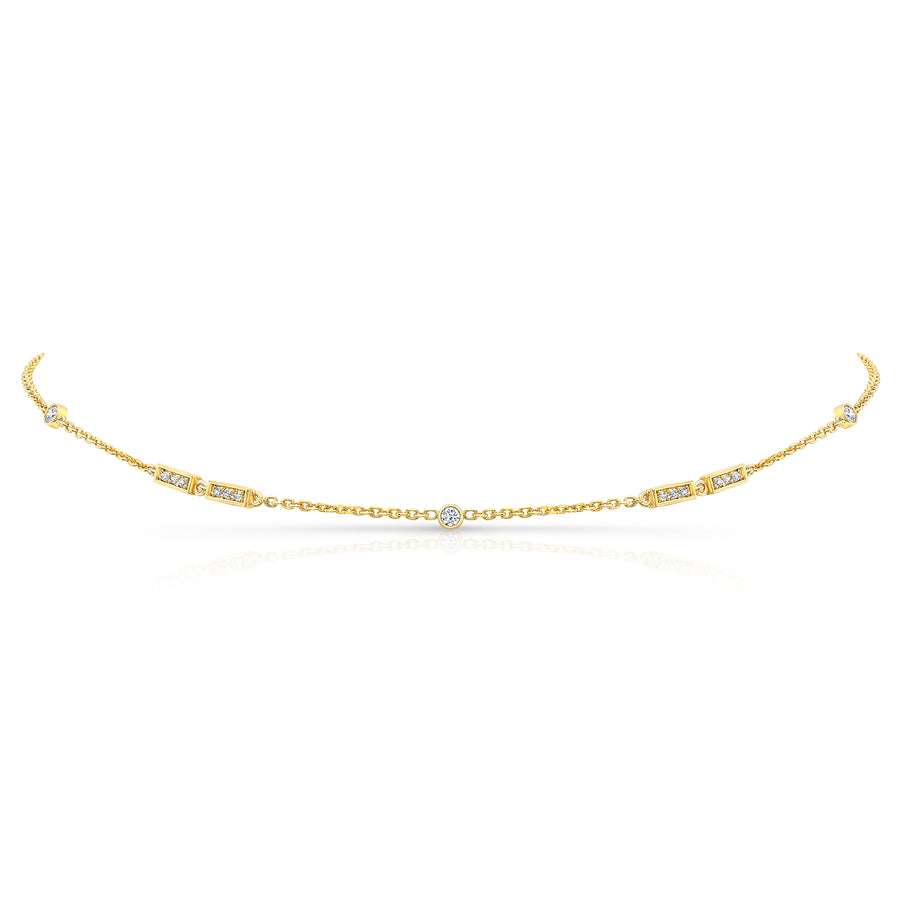 gold diamond choker necklace