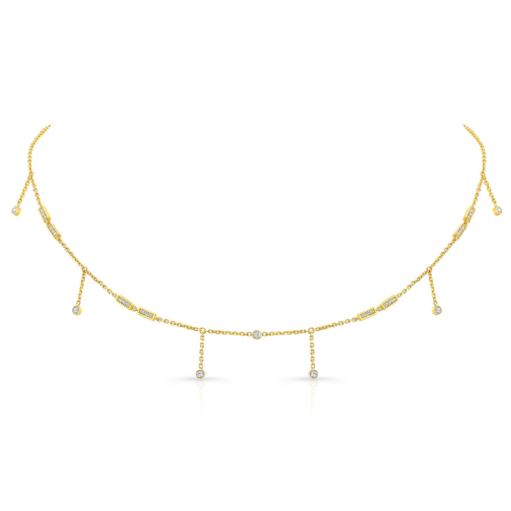 shaker diamond choker