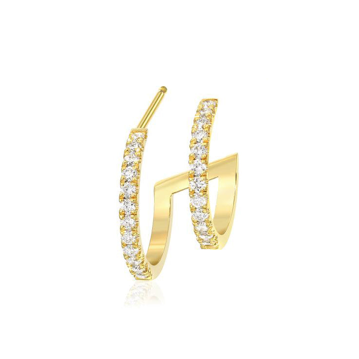 double diamond hoop cuff earring vardui kara